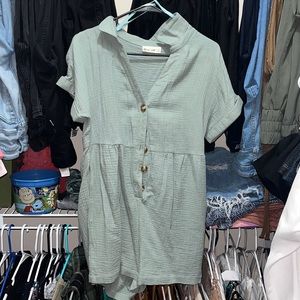 Light sage green romper